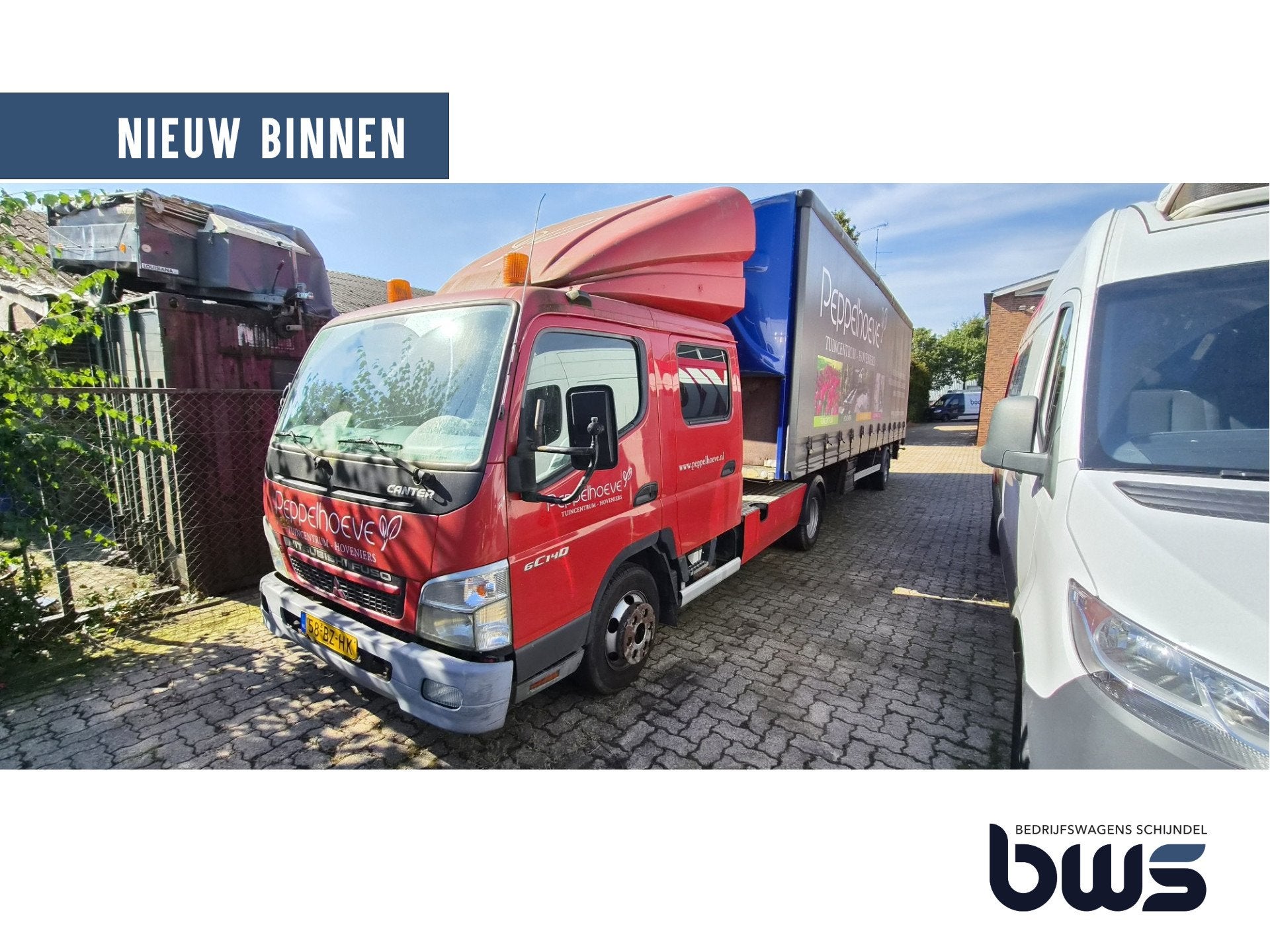 Mitsubishi Canter 6C14 3.9 DI 335 BE Combinatie + Trailer /, Auto's, Achterwielaandrijving, Gebruikt, 7 stoelen, Origineel Nederlands