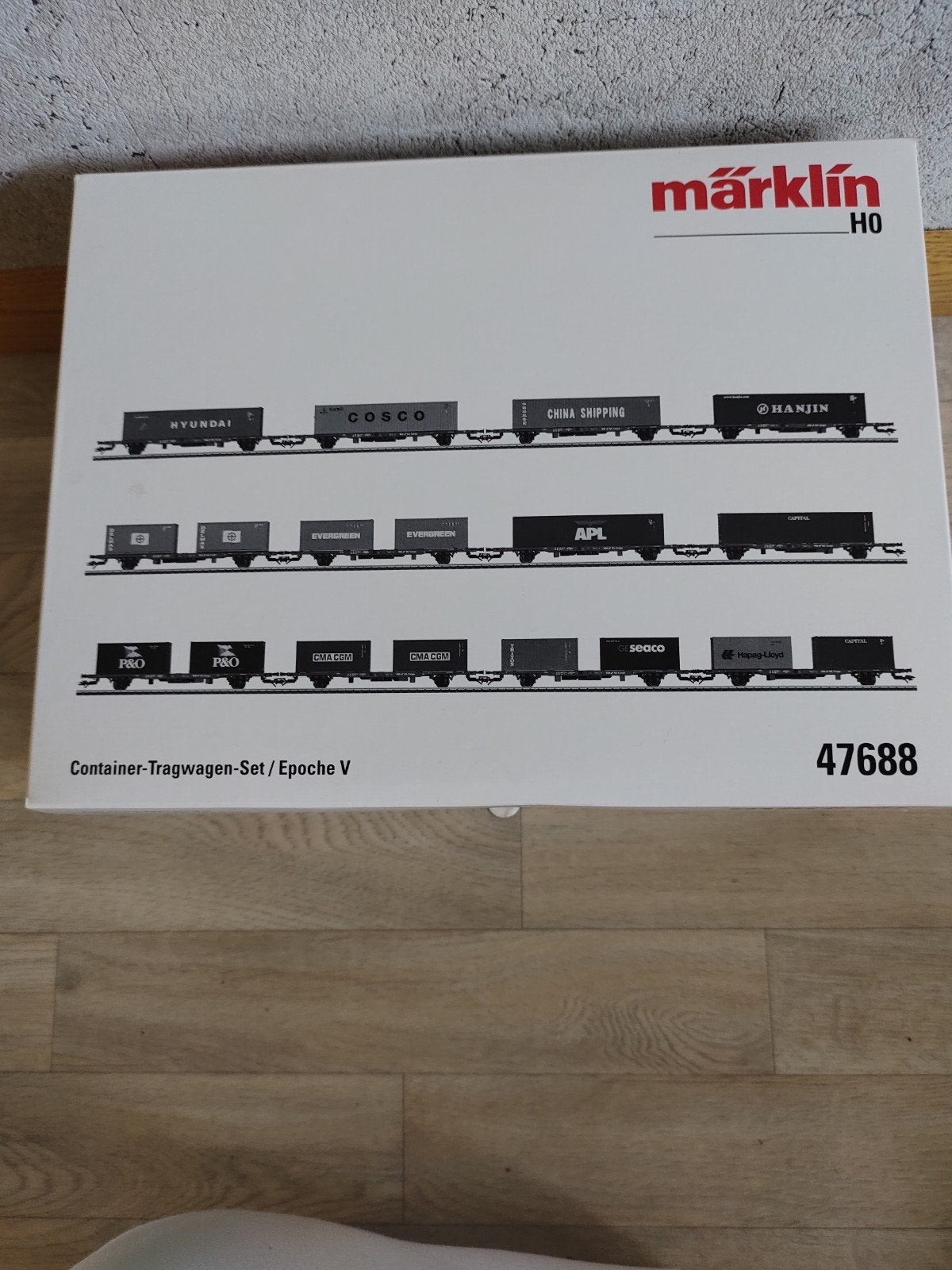 Märklin H0 Container-Tragwagen-Set 47688, Wisselstroom, Ophalen of Verzenden, Analoog, Märklin