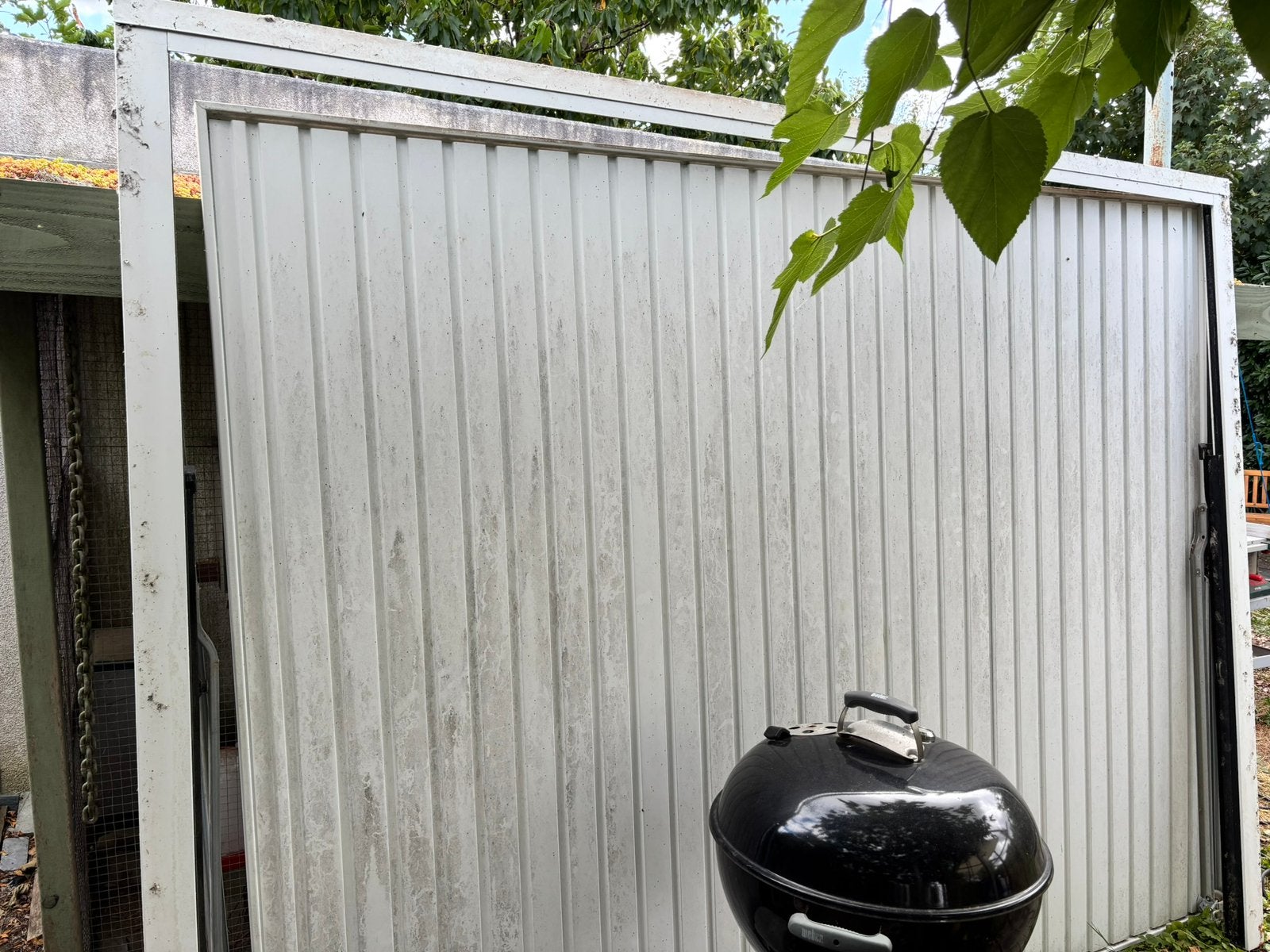 Garagedeur kantel wit staal, Doe-het-zelf en Verbouw, Ophalen, Zo goed als nieuw, Chroom, Overige typen