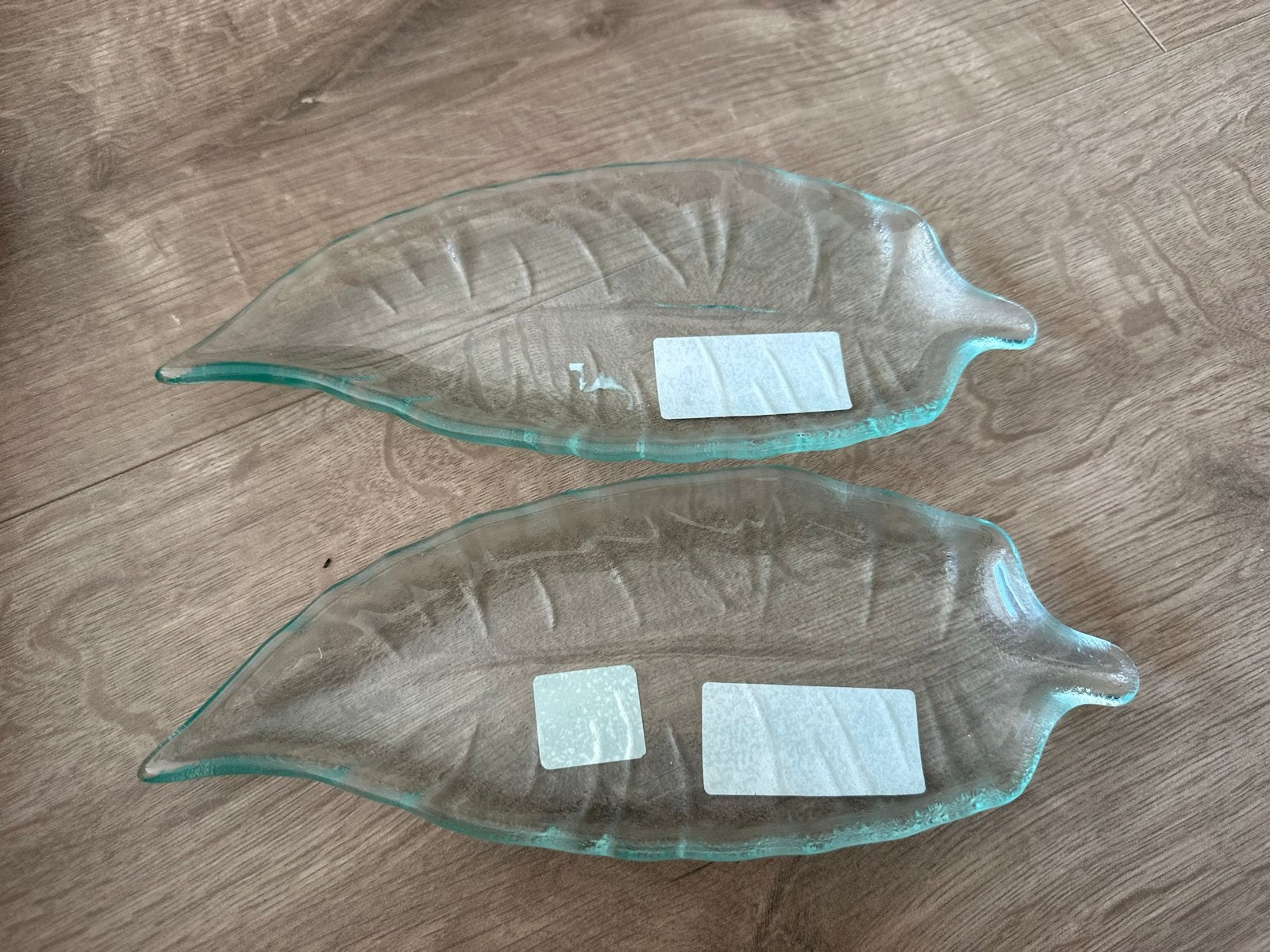 Glazen schalen in bladvorm - set van 2 Riviera Maison, Ophalen, Schaal, Nieuw, Glas
