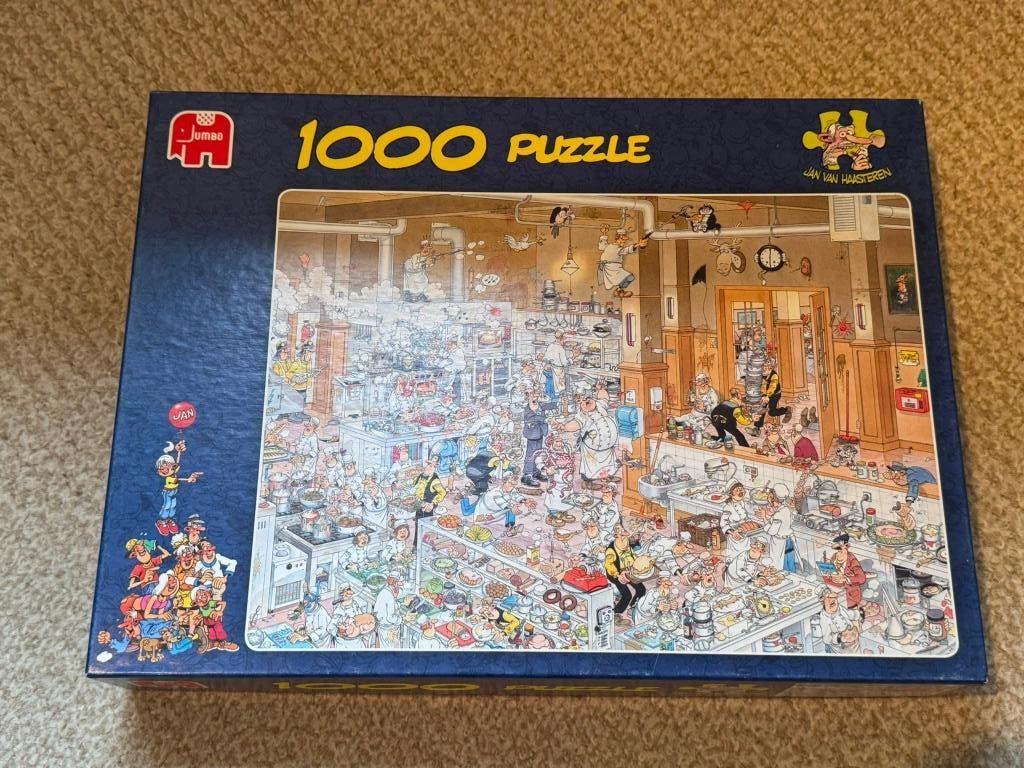 Jan van Haasteren puzzel - 1000 - De keuken, Verzenden, 500 t/m 1500 stukjes, Gebruikt, Legpuzzel