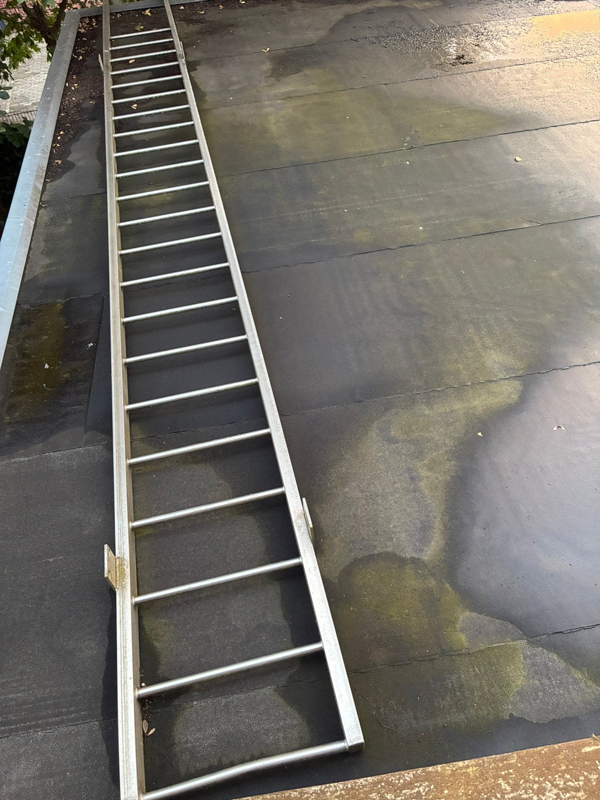 RVS brandtrap ca. 7 meter lang, Ophalen, Zo goed als nieuw, 4 meter of meer