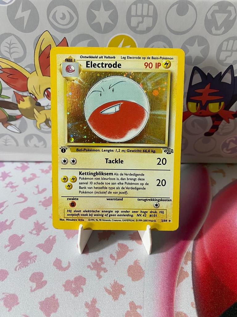 POKEMON JU 2 HOLO DUTCH 1ST EDITION LIGHT PLAYED, Verzenden, Zo goed als nieuw