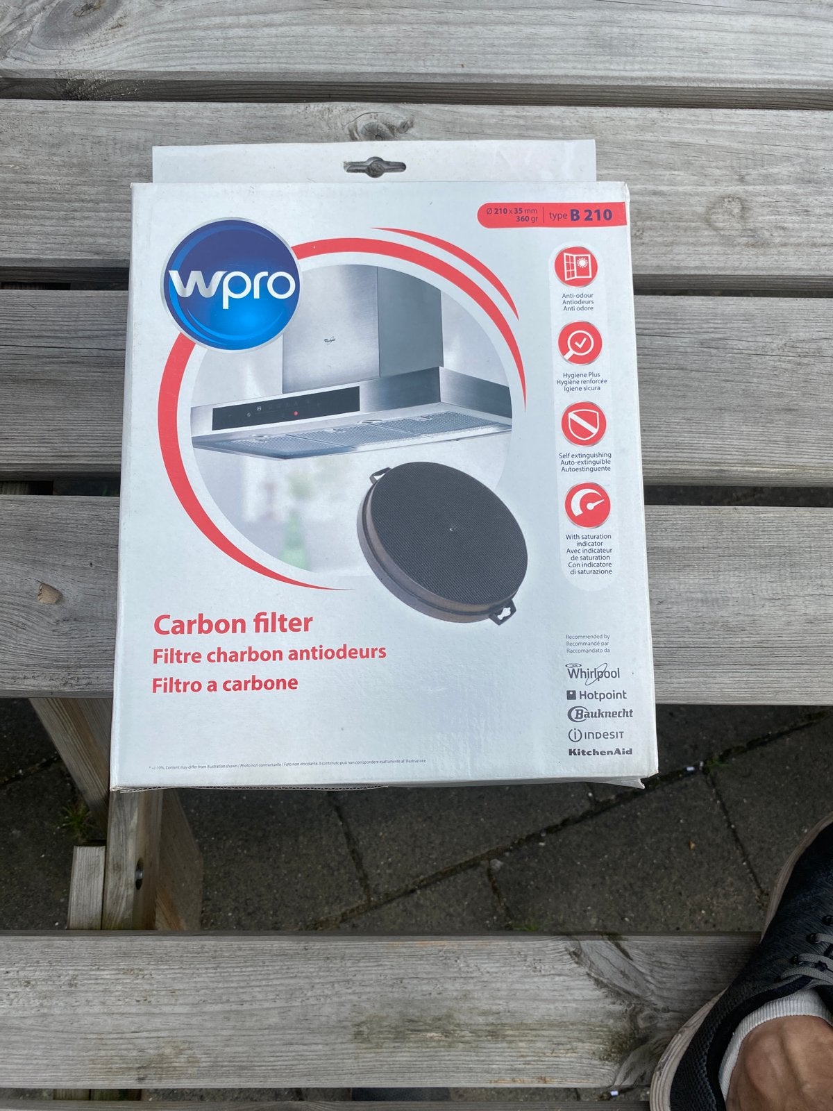 Nieuw Wpro Carbon filter B210 voor afzuigkap, Overige typen, Nieuw, Ophalen of Verzenden, Inbouw