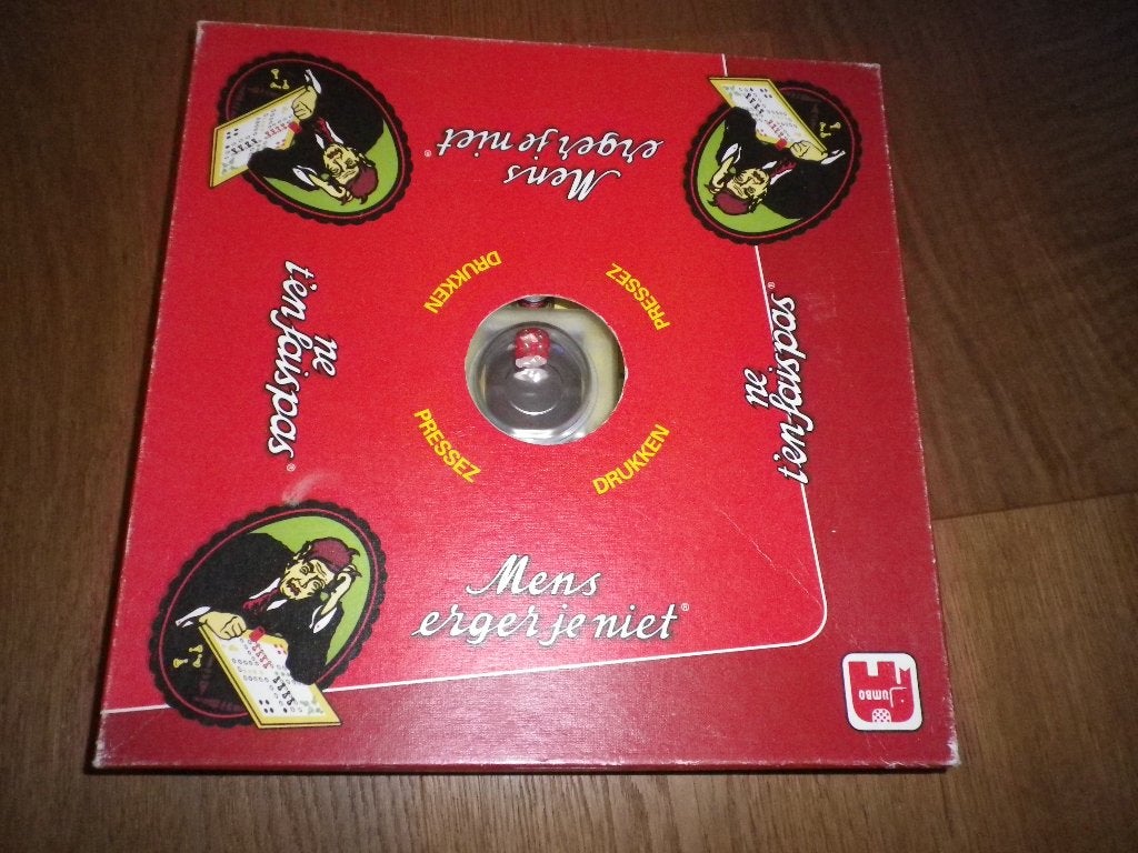 Mens erger je niet met drukknop grote uitvoering, Ophalen, Zo goed als nieuw, Jumbo