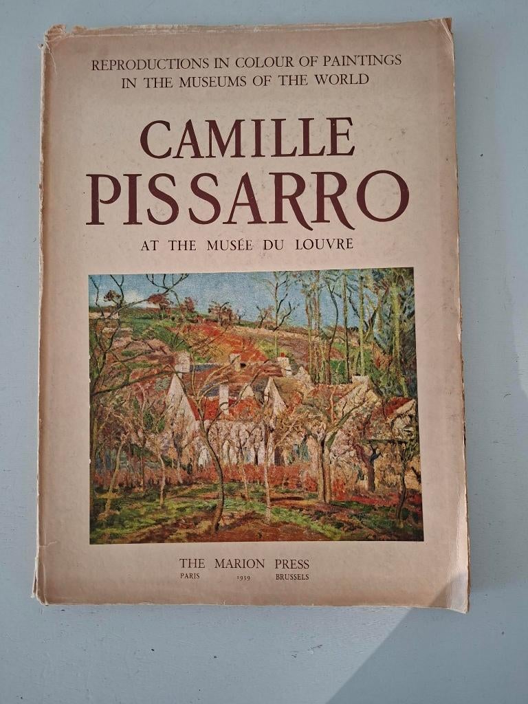 vintage boek kunst schilderijen Pissarro Louvre museum 1939, Ophalen of Verzenden, Gelezen, Schilder- en Tekenkunst