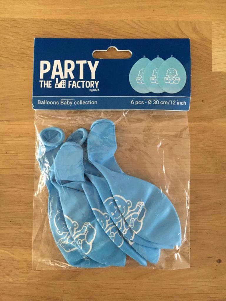 Zakje ballonnen baby blauw - 6 stuks | geboorteversiering, Ophalen of Verzenden, Nieuw, Versiering, Geboorte of Huwelijk