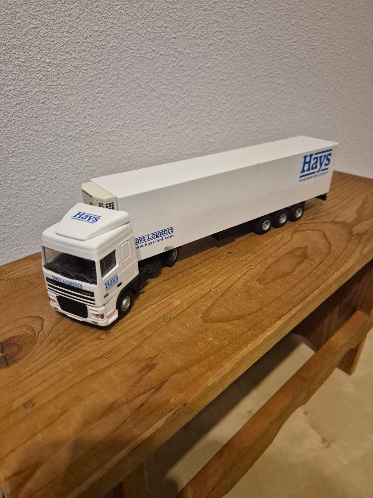 Daf 95 met koeltrailer Hays.1:50, Ophalen of Verzenden, Zo goed als nieuw, Bus of Vrachtwagen, Lion Toys