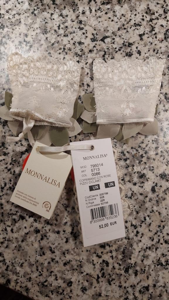 Monnalisa Kanten Manchetjes met Rozen - Nieuw met kaartjes, Kleding | Dames, Monnalisa, Ophalen of Verzenden, Nieuw