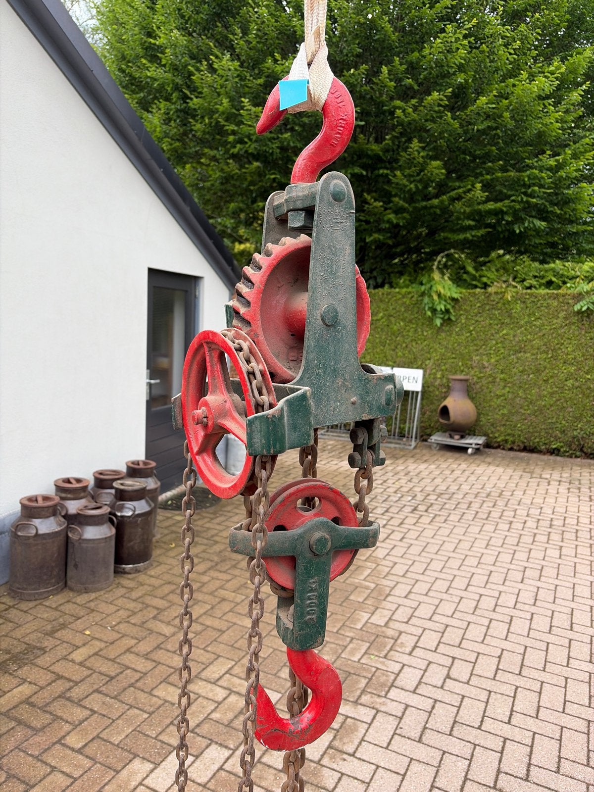 Robuuste kettingtakel - 2000 kg hefvermogen, Ophalen, Gebruikt, Handmatig