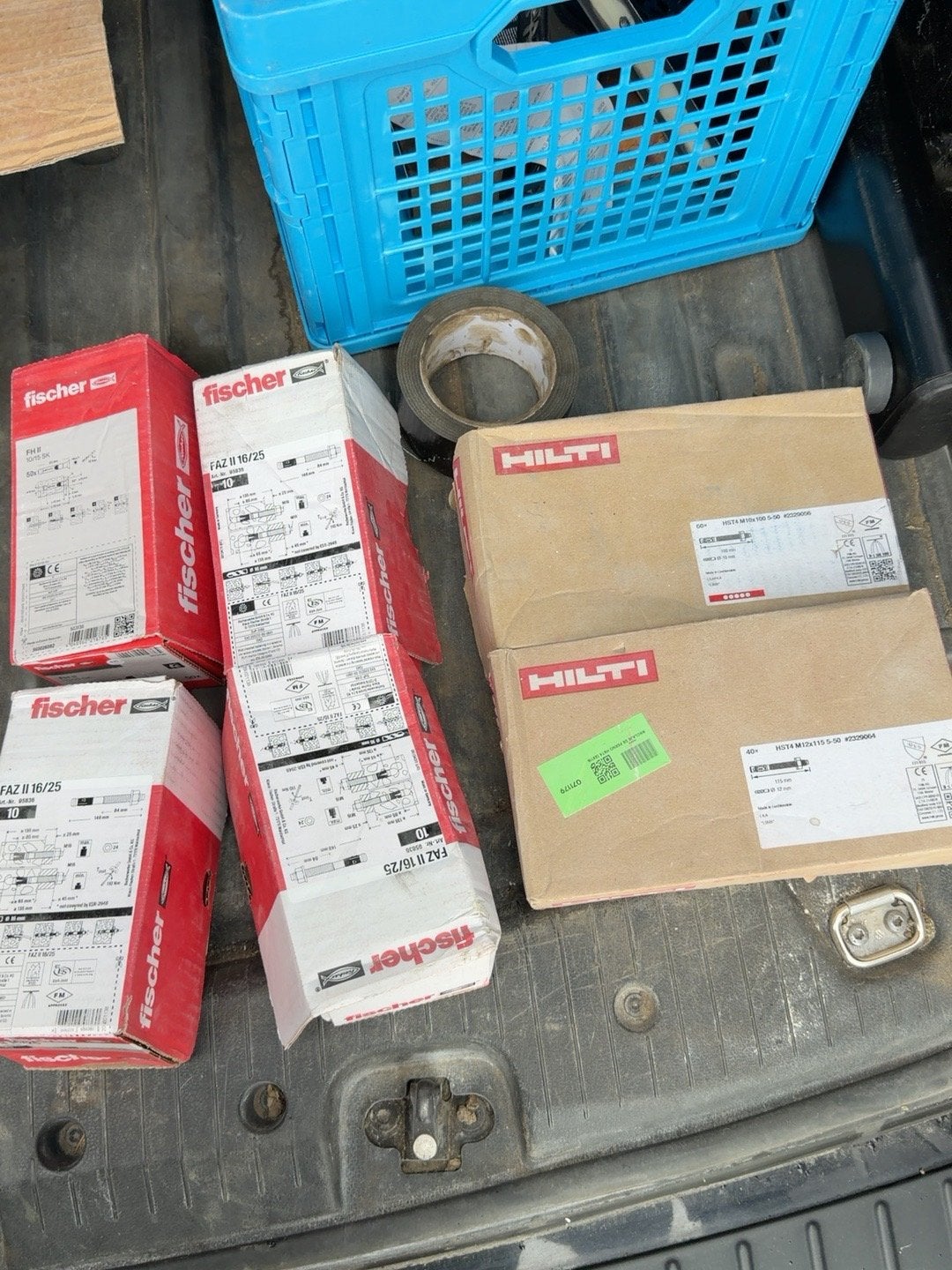 Grote partij Fischer & Hilti betonankers / keilbouten –nieuw, Ophalen, Nieuw, 100 tot 250 mm, Bouten of Moeren