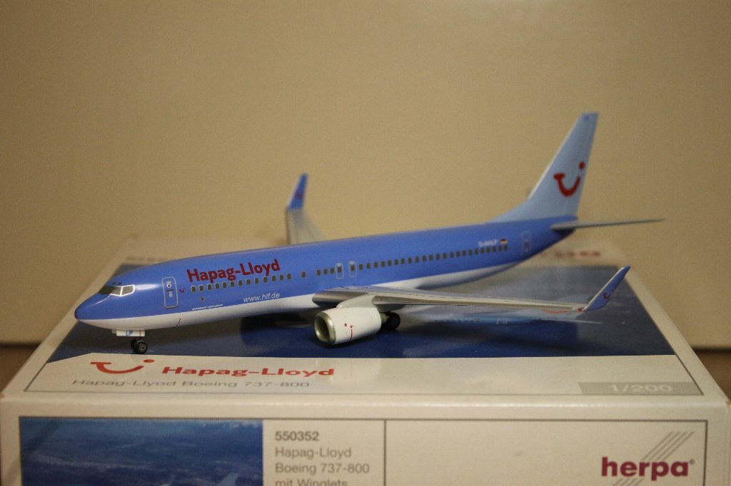 Herpa 1:200 Hapag Lloyd 737-800, Ophalen of Verzenden, Nieuw, Schaalmodel