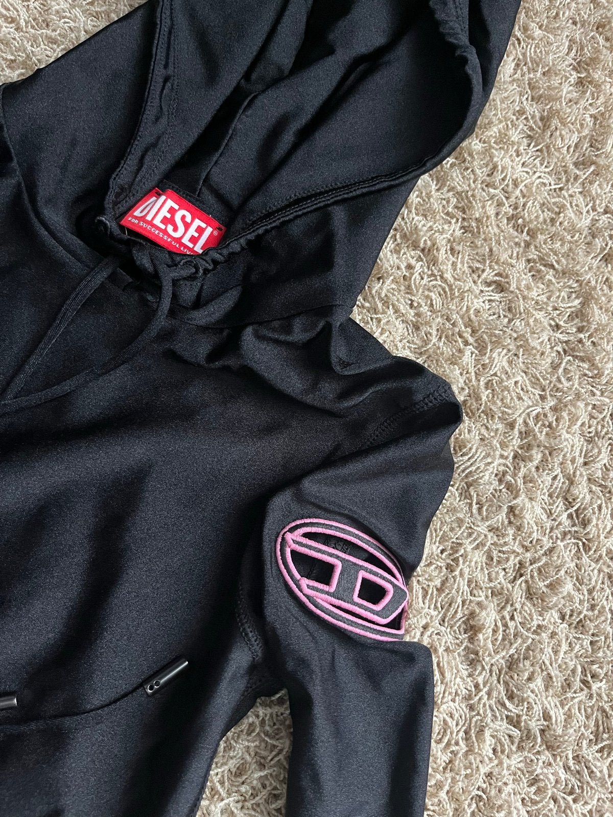 Nieuwe Diesel top met capuchon - Maat XS, Zwart, Nieuw, Ophalen of Verzenden, Lange mouw