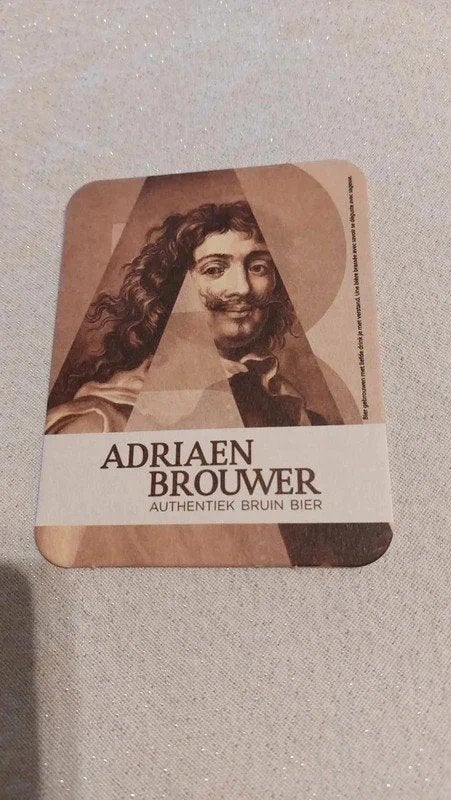 Bierviltje : Adriaen Brouwer / Brouwerij Roman, Ophalen of Verzenden, Zo goed als nieuw, Viltje(s), Overige merken