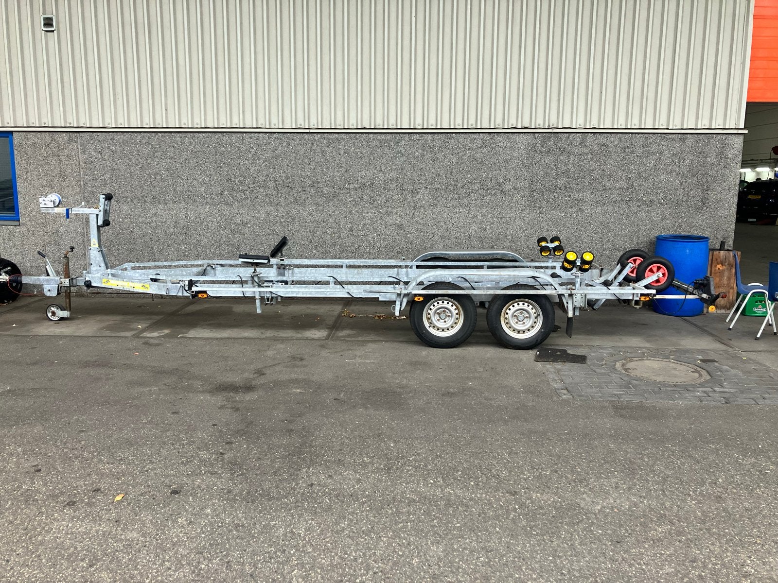 Pega ZB 2000/700 dubbelasser boottrailer, Watersport en Boten, Boottrailers, Ophalen, 1500 tot 3000 kg, Sloepentrailer, 6 tot 9 meter
