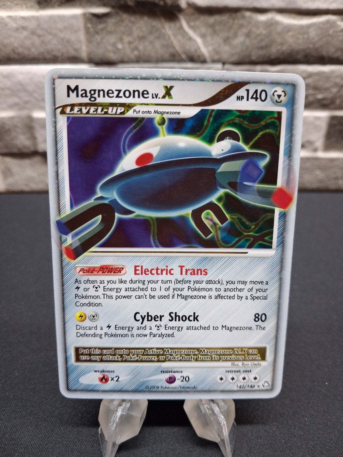 Magnezone LV.X 142/146 Diamond & Pearl Legends Awakened, Ophalen of Verzenden, Zo goed als nieuw, Losse kaart, Foil