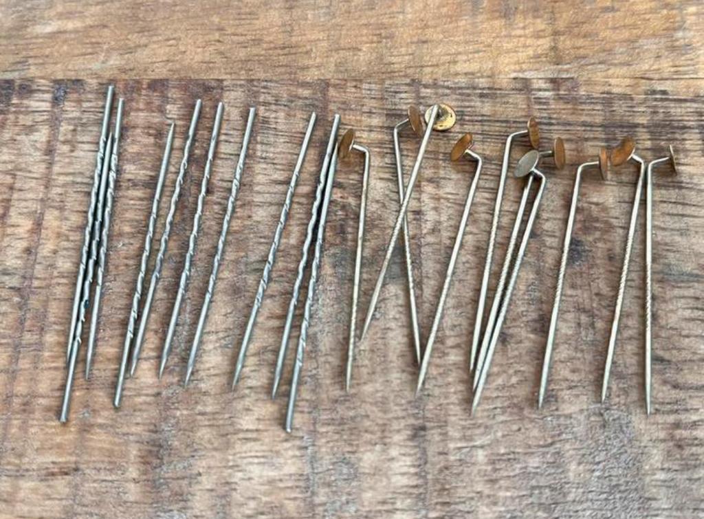 Set oude alpaca broche spelden goudsmid edelsmid, Ophalen of Verzenden