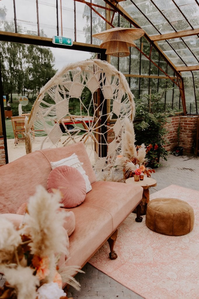 Verhuur event - backdrop boog met macramé, Ophalen, Nieuw, Overige