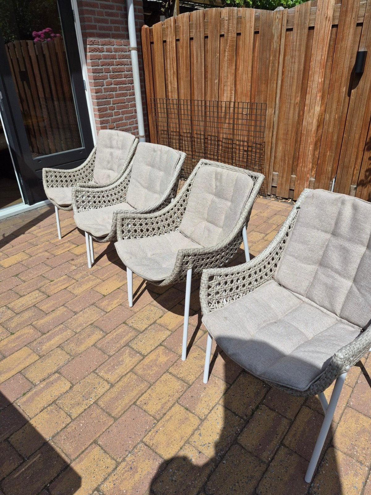 Tuinstoelen 4 stuks, Ophalen of Verzenden, Zo goed als nieuw