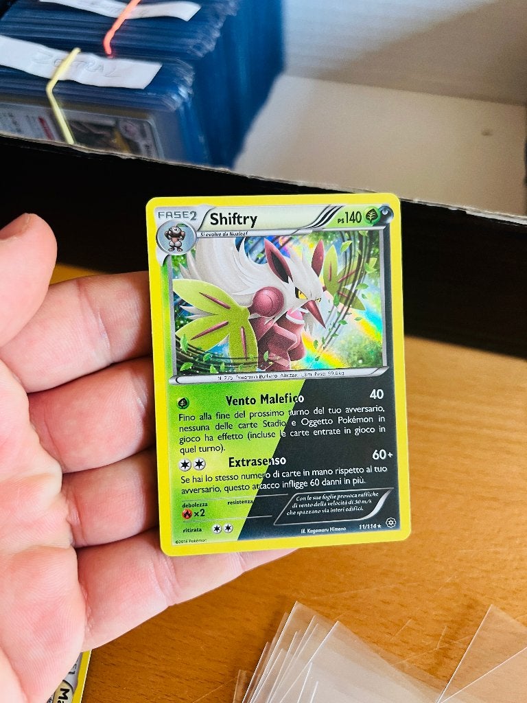 Shiftry 11/114 Holo Steam Siege Pokemon, Verzenden, Zo goed als nieuw, Losse kaart, Foil