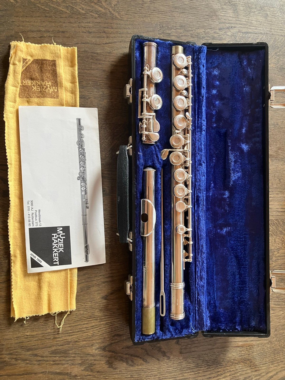 Gemeinhardt 2SP s/e Dwarsfluit met Koffer, Muziek en Instrumenten, Ophalen, Gebruikt, Dwarsfluit, Met koffer of tas