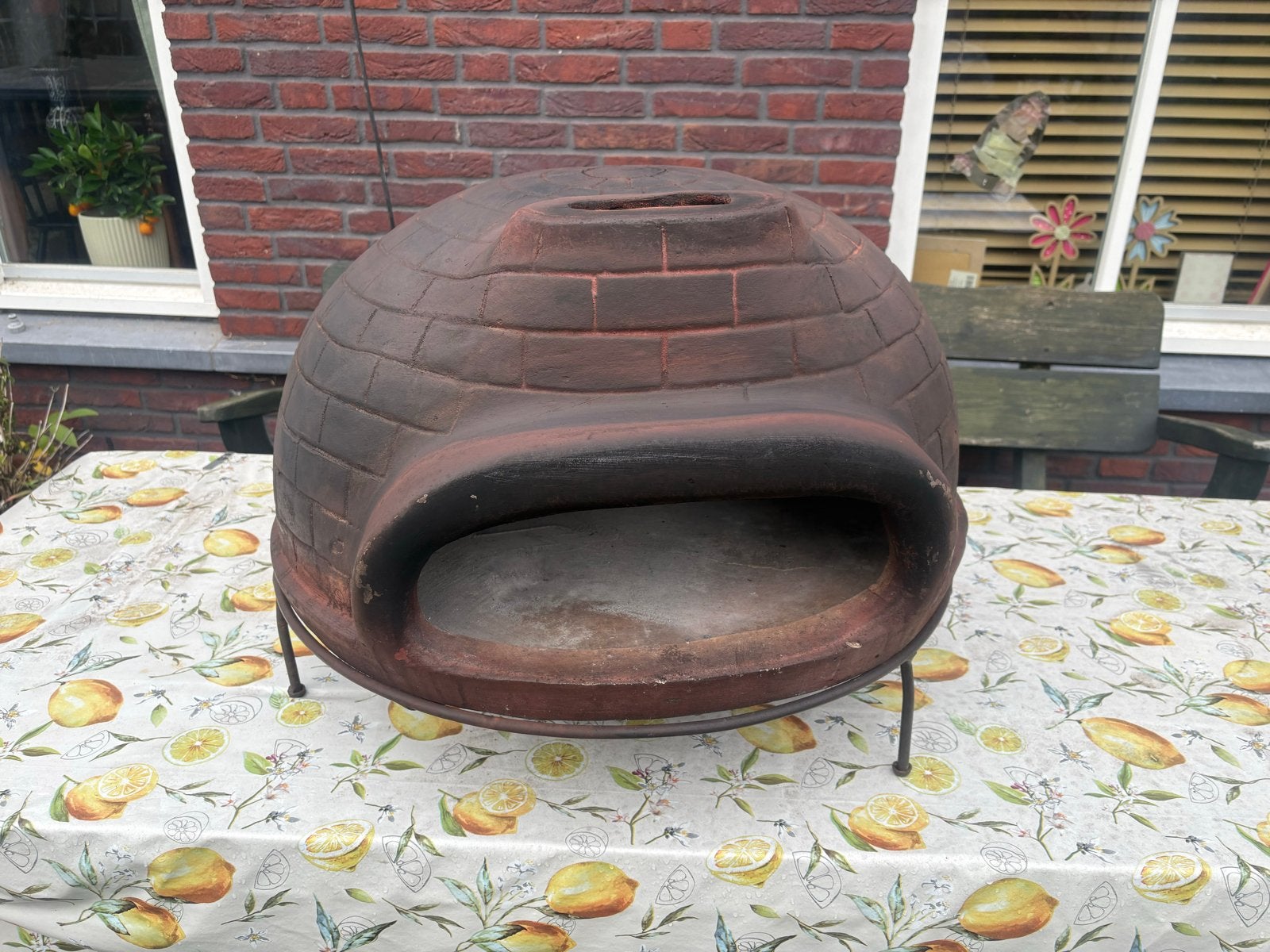 Soly yo Mexicaanse pizzaoven 'red brick' 68cm, 36kg, Ophalen, Gebruikt