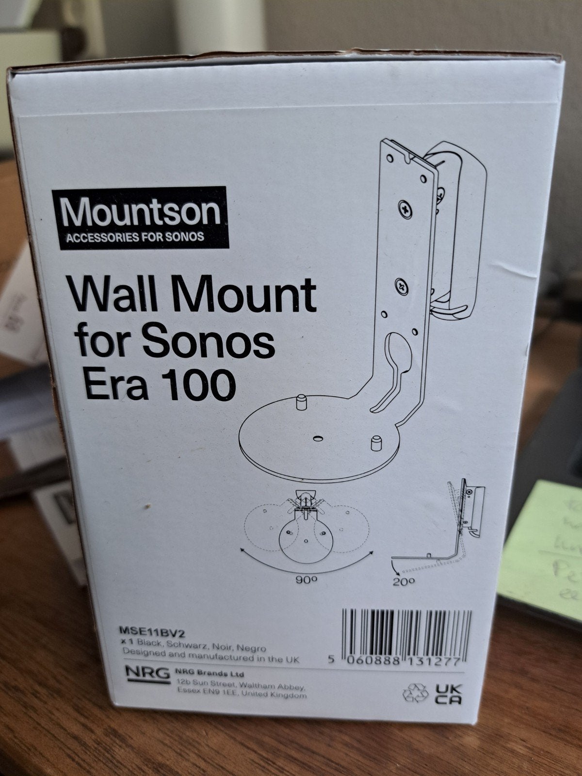 wall mount Muurbeugel voor Sonos Era 100 - Zwart, Overige merken, Overige typen, Nieuw, Ophalen of Verzenden