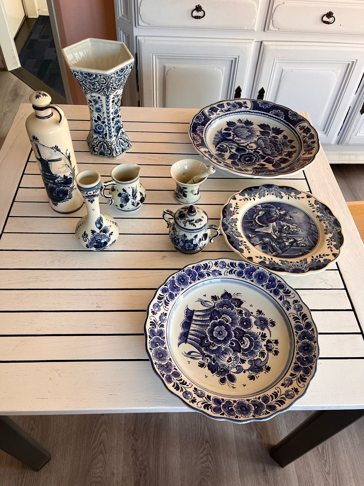 Delfts Blauw Servies en Decoratie Set - Handwerk Holland, Ophalen