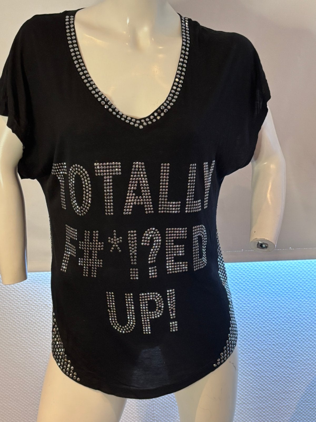 Philipp plein shirt vol met nopjes  maat m, Maat 38/40 (M), ., Zwart, Ophalen of Verzenden