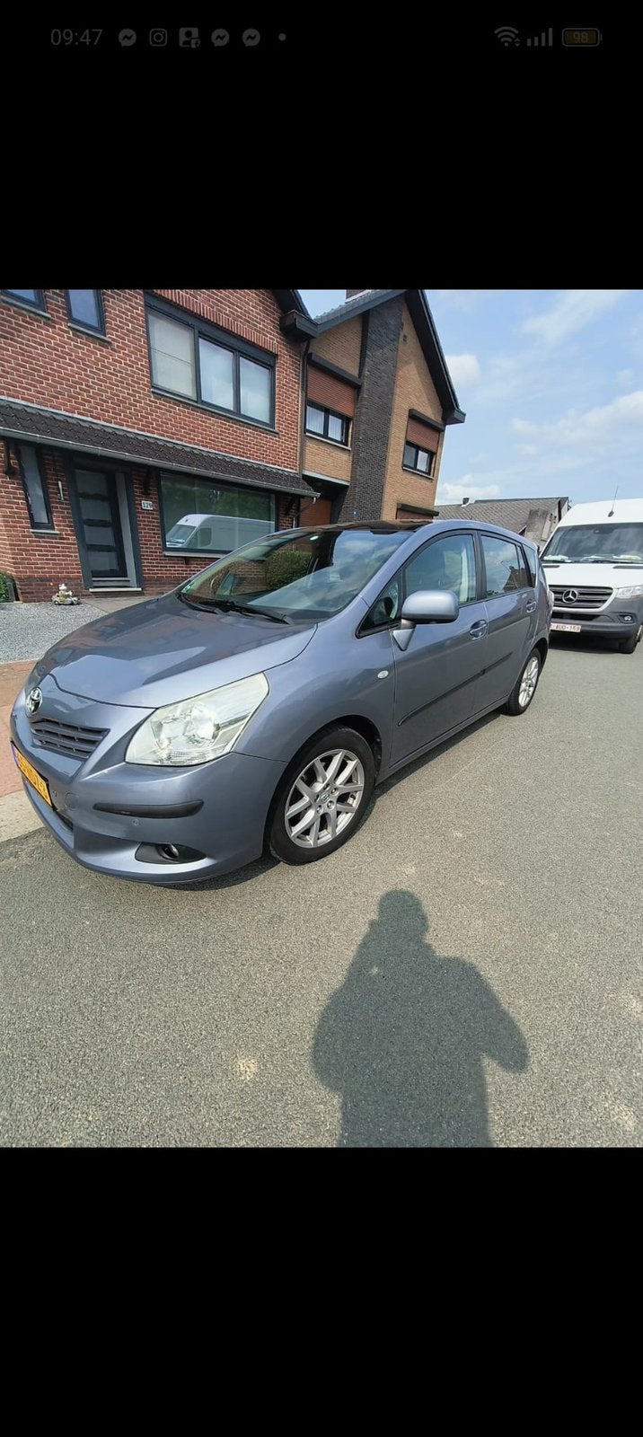 Toyota Verso 1.8 Vvti CVT 5P 2010 Blauw, Auto's, Toyota, 450 kg, 4 cilinders, Blauw, Particulier