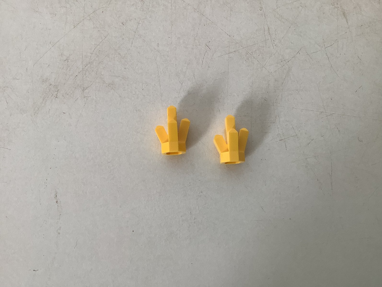 Lego steen rots 1x1 kristal 5 punten geel, Ophalen of Verzenden, Gebruikt, Losse stenen, Lego