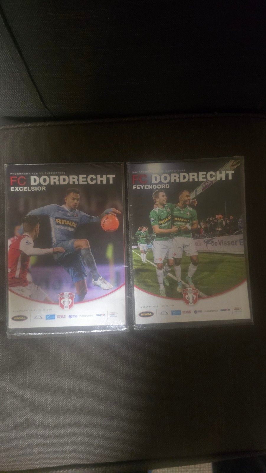 FC Dordrecht Programma's: Excelsior & Feyenoord, Verzamelen, Ophalen of Verzenden