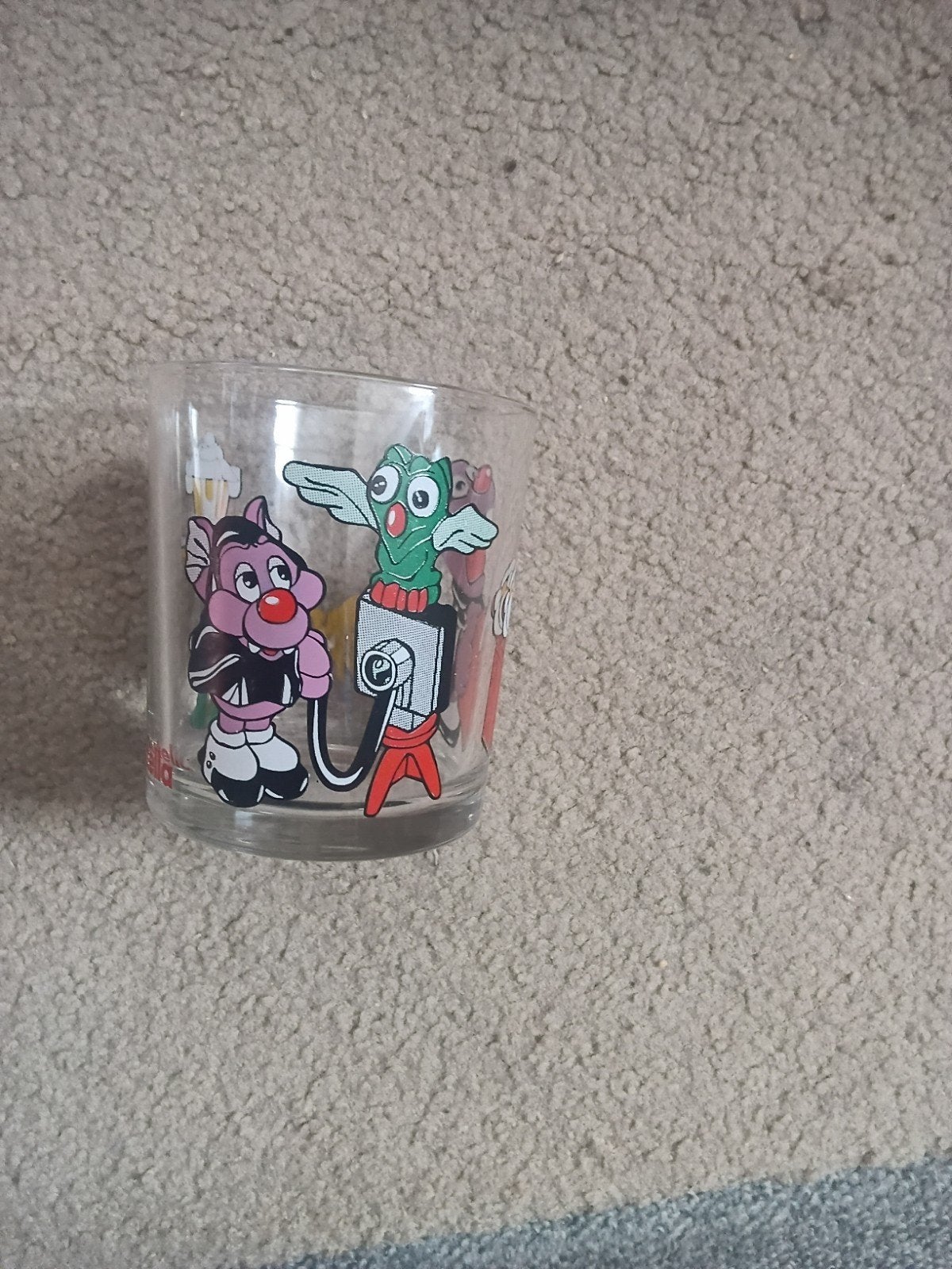 Vintage Looney Tunes glas - Taz en vrienden, Ophalen of Verzenden