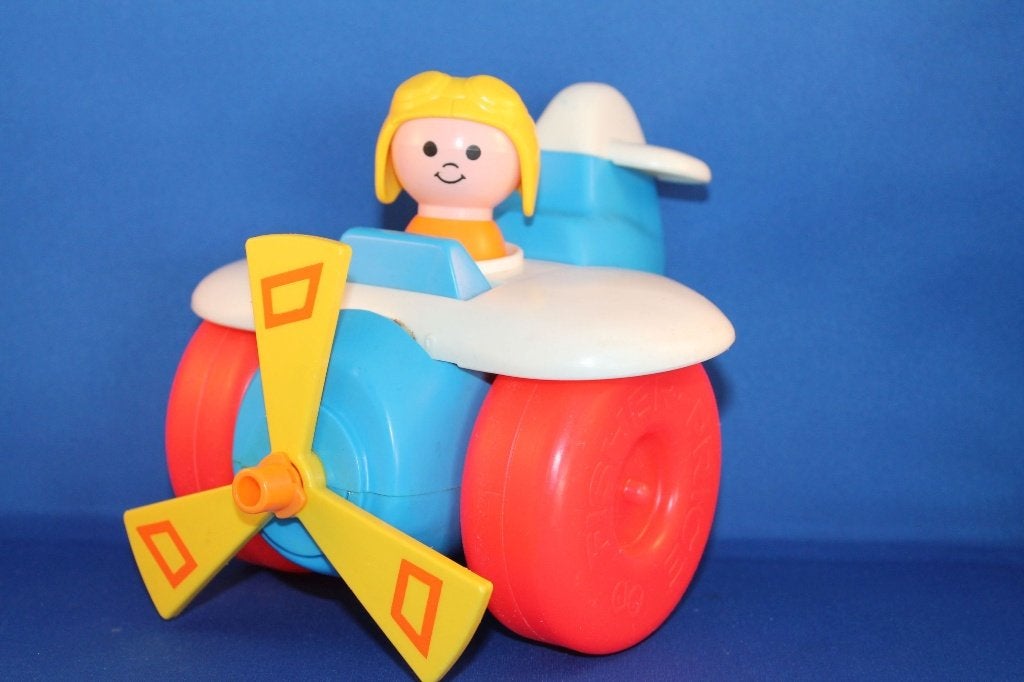 Vintage Fisher Price Vliegtuig, 1980, mooie conditie! 1A24, Kinderen en Baby's, Tweedehands verkoop, Tweedehands verkoop, Ophalen of Verzenden