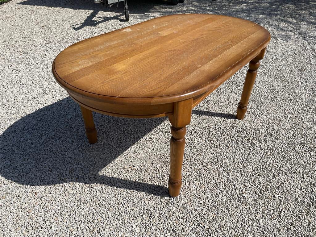 Vintage eiken tafel fabrikaat Talen Staphorst, Ophalen
