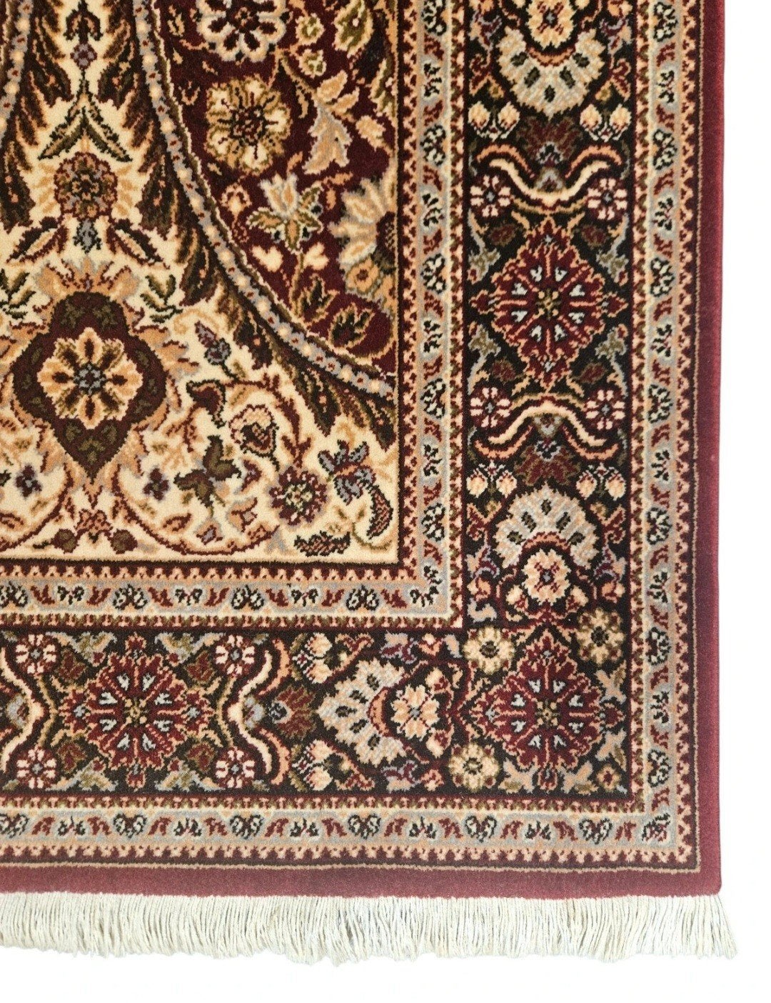 Vintage Perzisch wol Isfahan tapijt Mirab rood 113x161cm, 100 tot 150 cm, Www.hypepopup.nl, Ophalen of Verzenden, Zo goed als nieuw