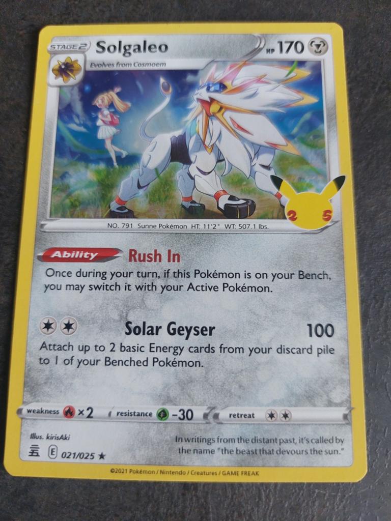 Solgaleo pokemon kaart, Ophalen of Verzenden