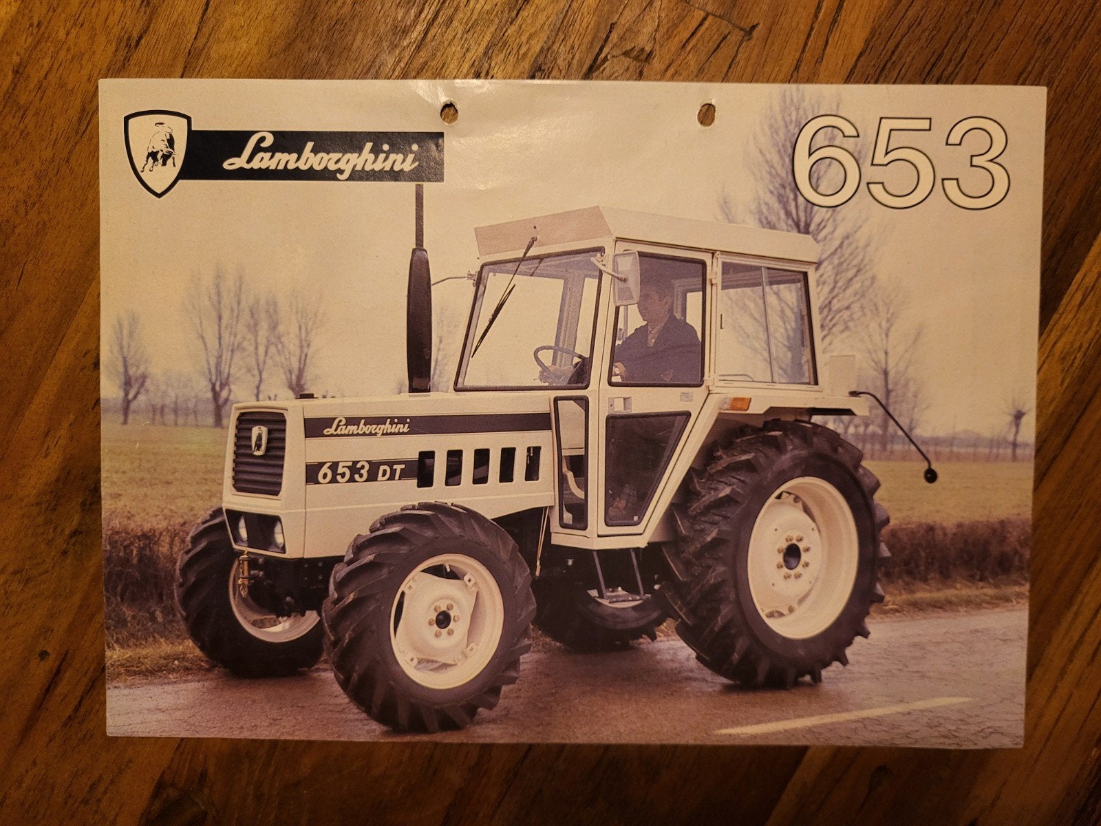 tractor folder Lamborghini 653, Ophalen of Verzenden, Zo goed als nieuw, Folder