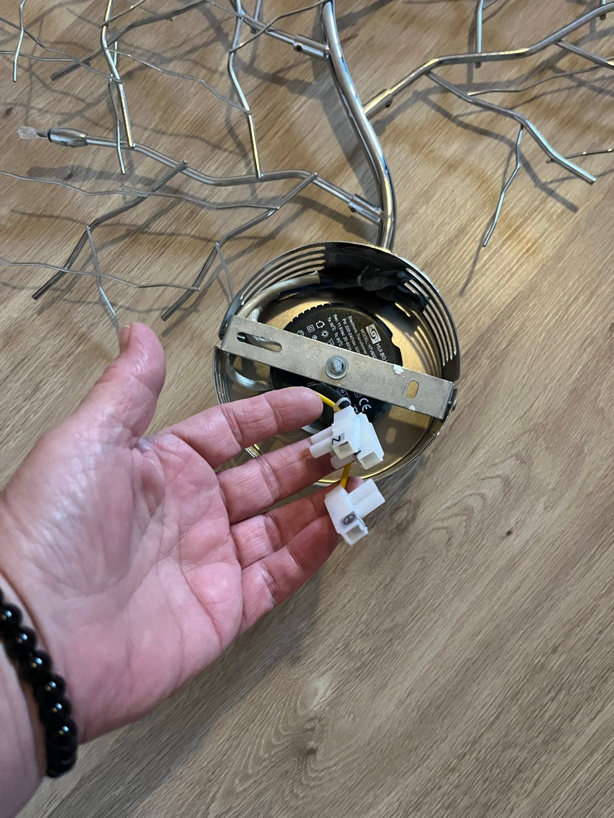 Moderne Plafondlamp Takken Design - Zilverkleurig, Ophalen, Zilver, Gebruikt, Inclusief lichtbron
