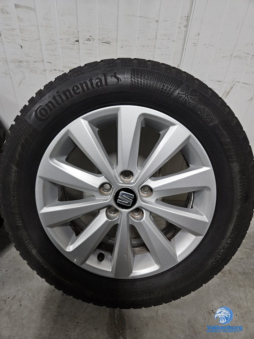 6mm! Originele Seat Ibiza 15 inch velgen 5x100 winterbanden, Gebruikt, 15 inch, -, -