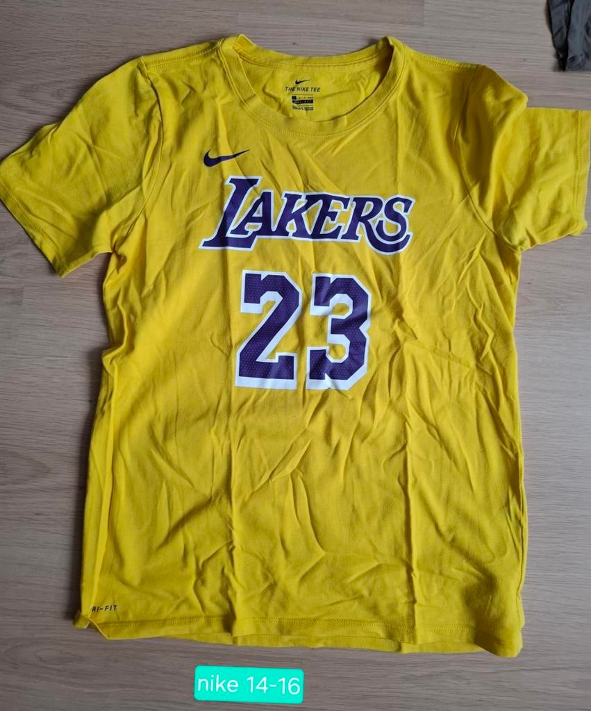 Nike Los Angeles Lakers LeBron James #23 T-shirt geel, Kinderen en Baby's, Kinderkleding | Maat 164, Jongen of Meisje, Ophalen of Verzenden