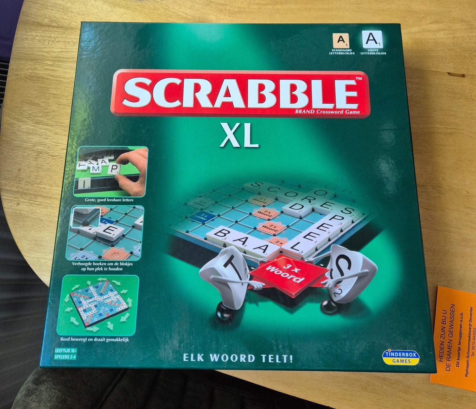 scrabble xl, Drie of vier spelers, Ophalen, Nieuw, Tinderbox