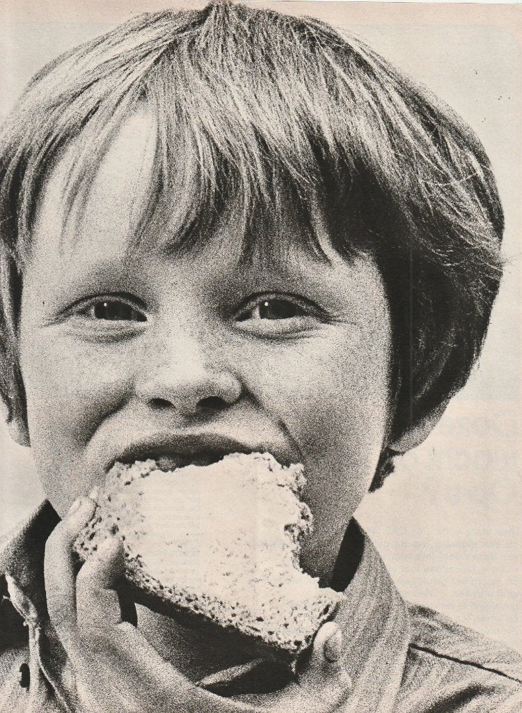 retro reclame 1971 Blue Band jongetje en meisje springend, Verzamelen, Verzenden, Overige typen