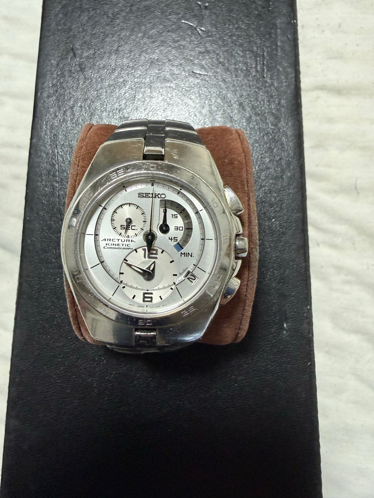Seiko Arctura Kinetic Chronograaf Herenhorloge, Sieraden, Tassen en Uiterlijk, Horloges | Heren, Seiko, Staal, Polshorloge, Ophalen of Verzenden