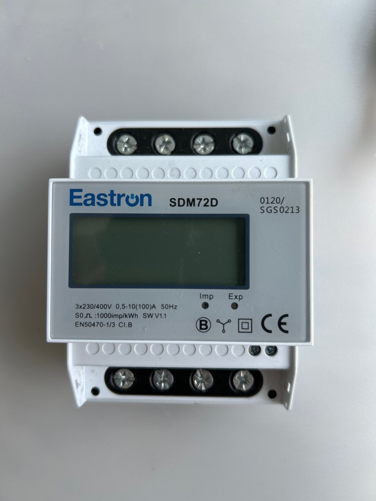 Eastron SDM72D Energiemeter - 3x230/400V 100A, Ophalen of Verzenden, Gebruikt, Overige merken, Overige typen
