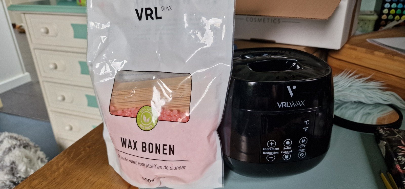 VRLWAX Waxverwarmer met Wax Bonen - Zo goed als nieuw, Ophalen of Verzenden, Zo goed als nieuw, Overige typen