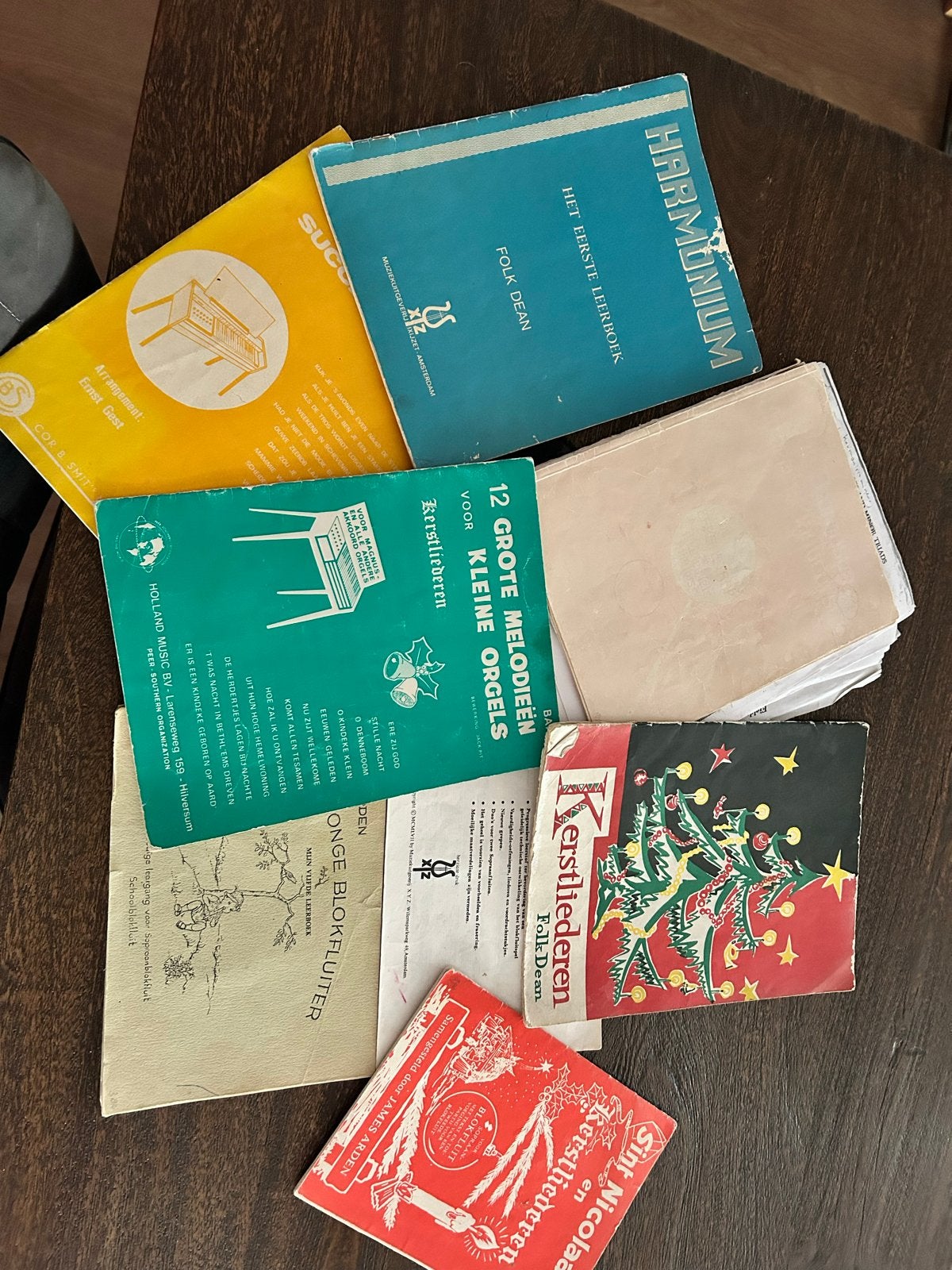 Gratis! Div. muziekb.: Harmonium, Blokfluit, Kerstliederen, Gebruikt, Overige genres, Les of Cursus, Ophalen