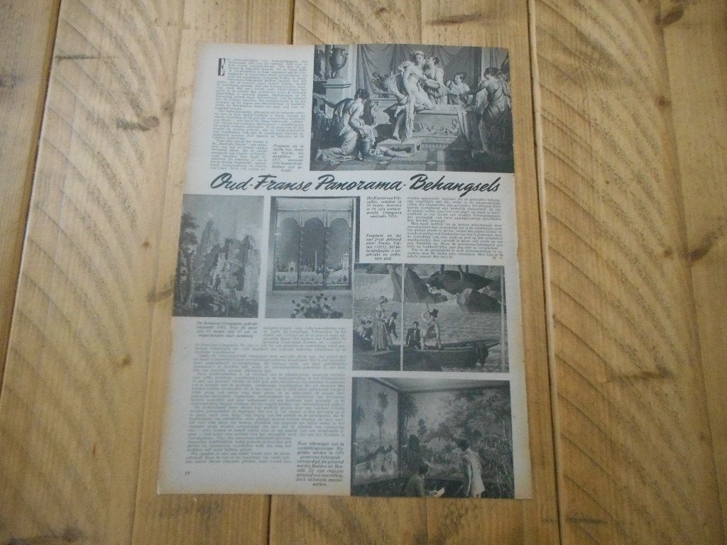 Amsterdam. Oud-Franse Panorama-behangsels. 1947., Ophalen of Verzenden, 1940 tot 1960, Nederland, Knipsel(s)