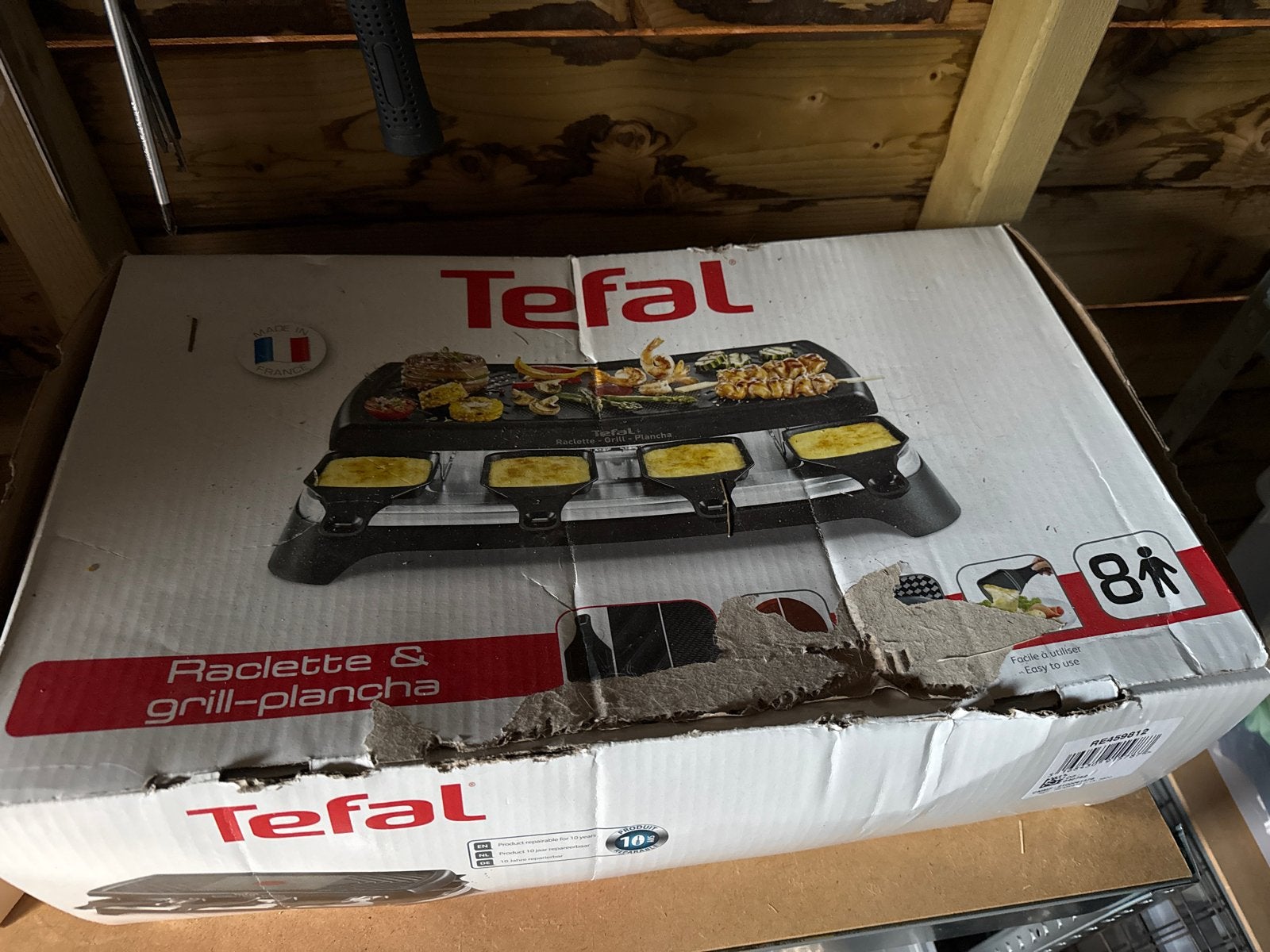 Tefal Raclette & Grill-plancha Gourmetstel voor 8 personen, Ophalen, Nieuw, 8 personen of meer