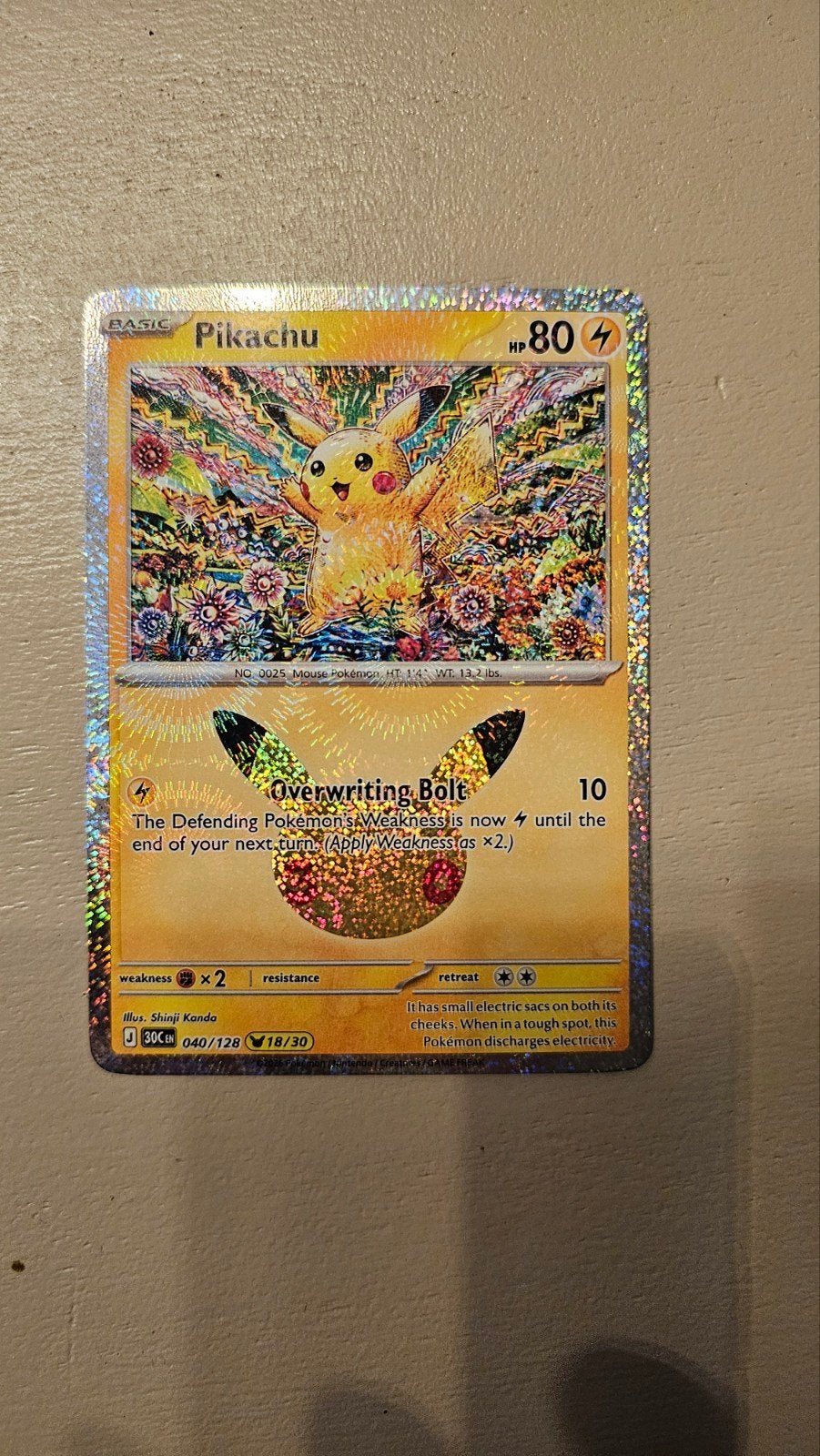 Pikachu 40/128, Ophalen of Verzenden
